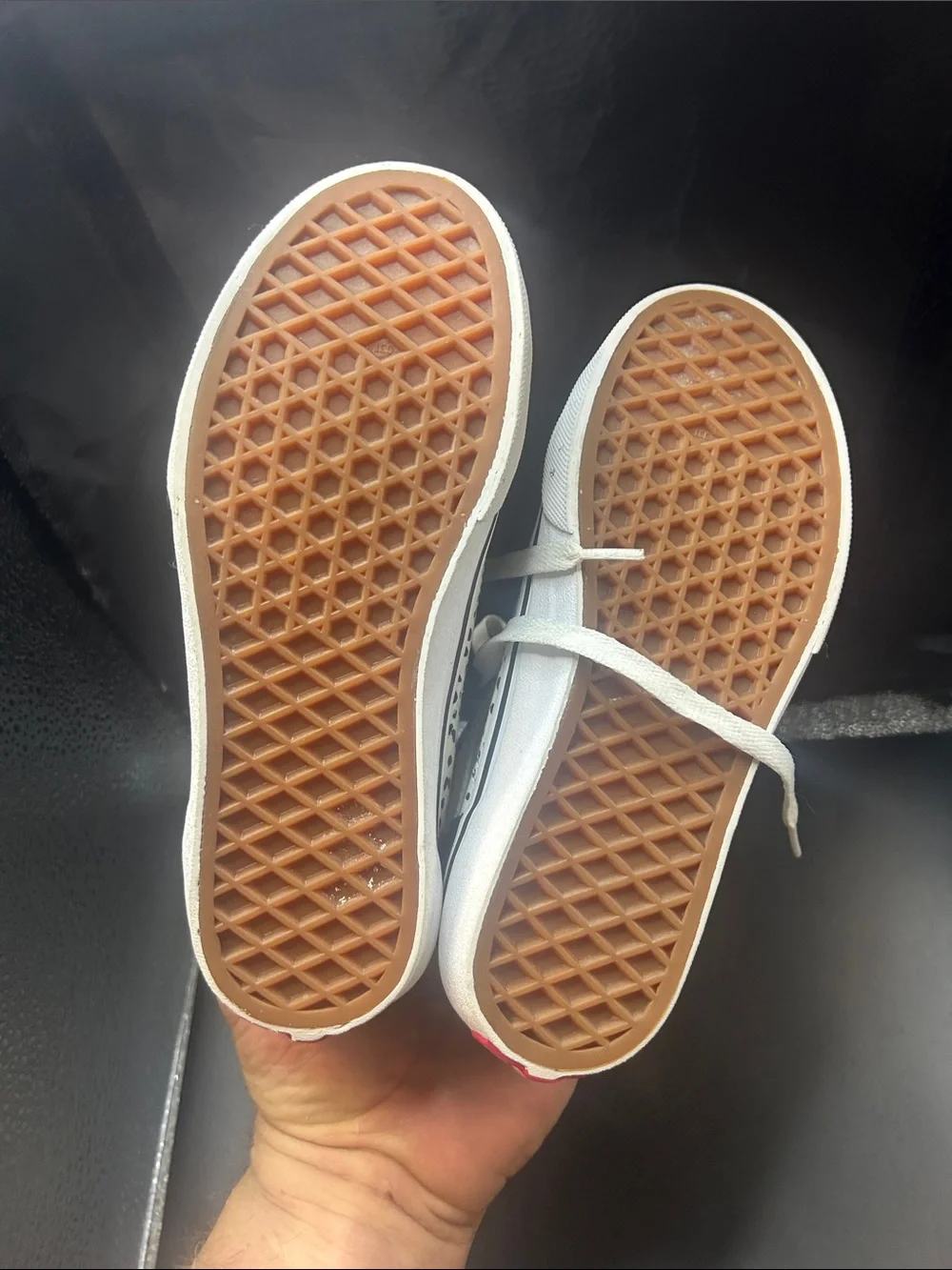 Vans Black and White Low-Top Sneakers with Speckled Sides